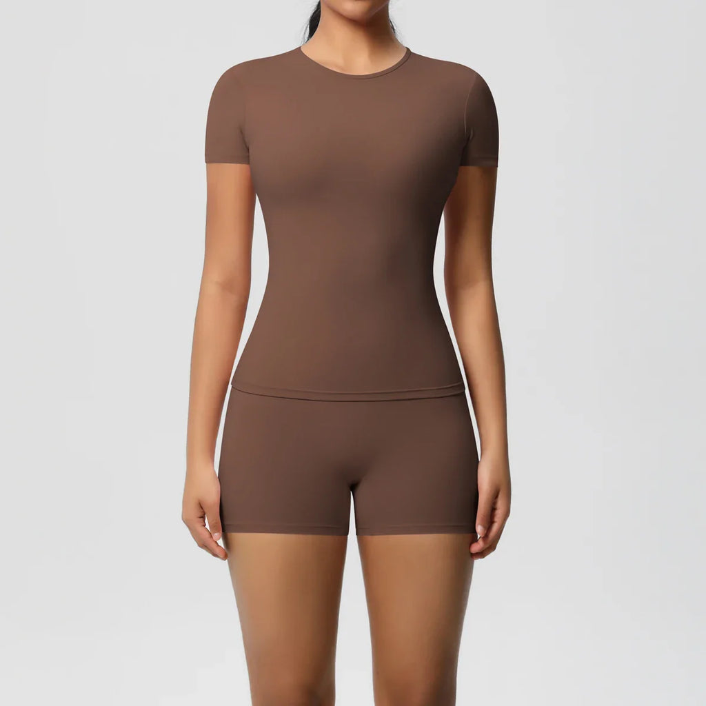 2PC Quick-Dry Gym Leggings & Top Set